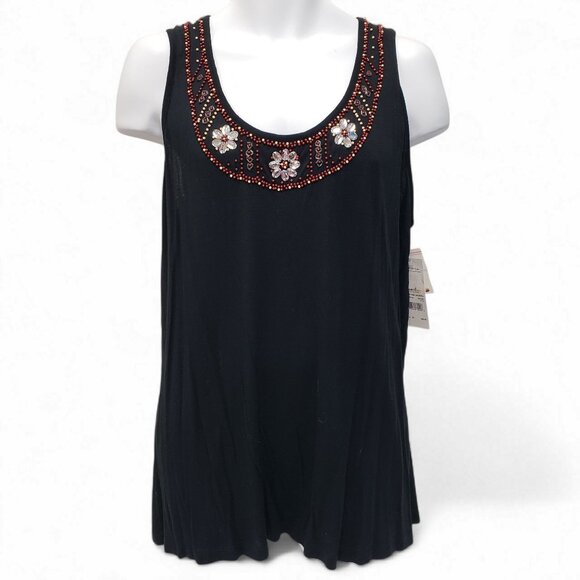 Elementz Tops - Elementz Womens Sleeveless Beaded Top Size 3X